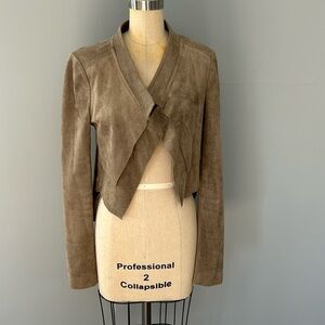 BCBGMaxazria Cropped Faux Suede jacket